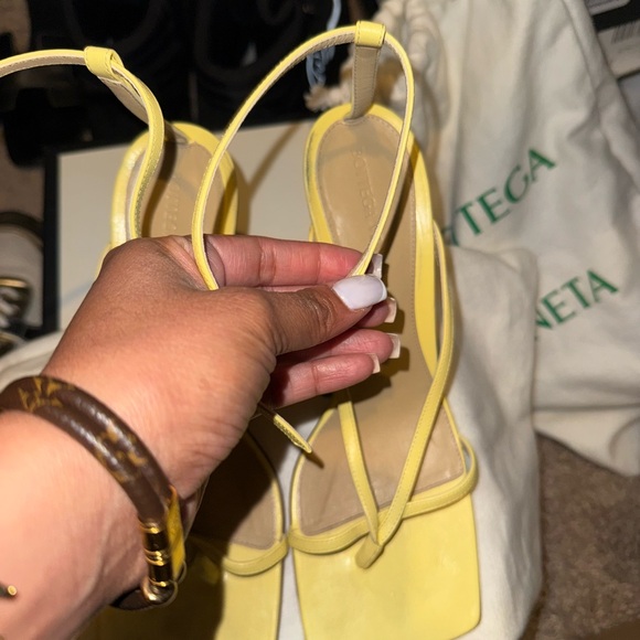 Bottega Veneta Sunny Yellow Strappy Heels - Picture 3 of 5